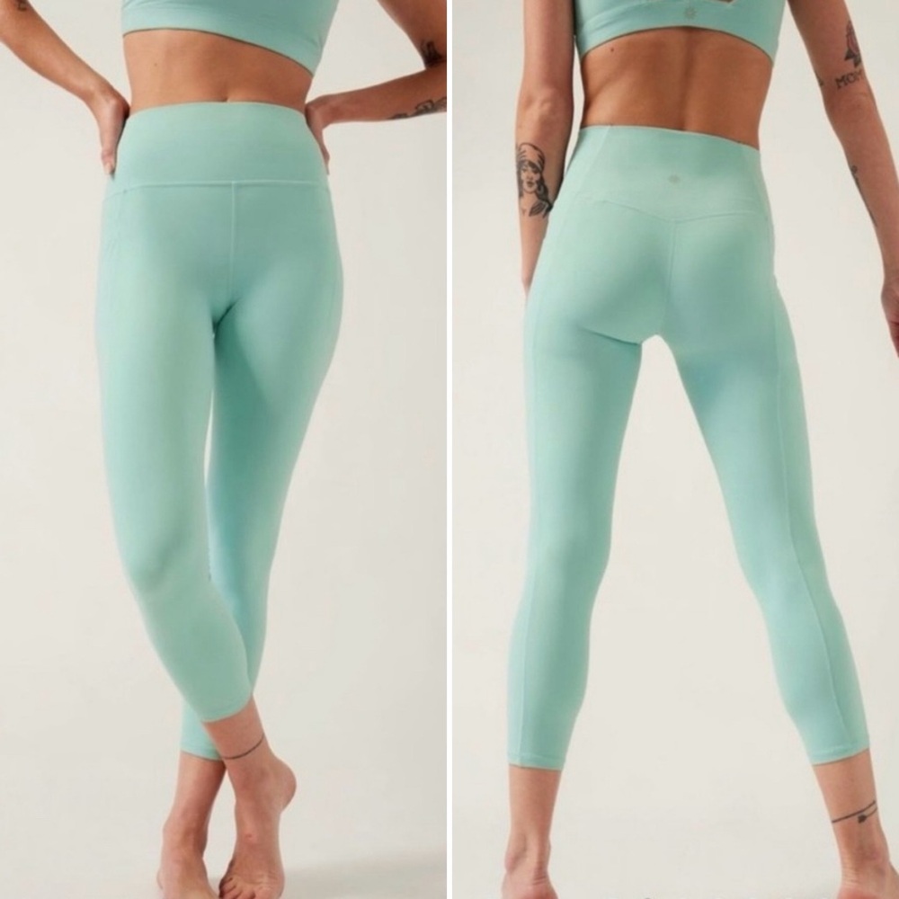 ATHLETA Salutation Stash Pocket II 7/8 Tight Legging in Reef Green Size L NWT